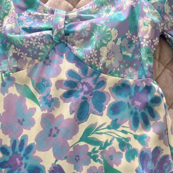 EUC Louna Blue Floral Midi Dress - Picture 5 of 9